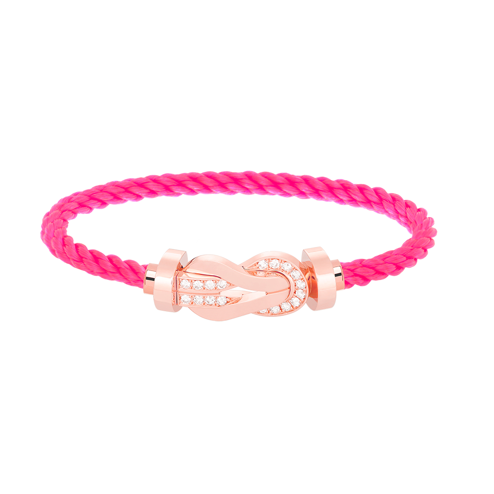 [AURORA]CHANCE LARGE 8 FIGURE BUCKLE HALF DIAMOND BRACELET ROSE GOLD