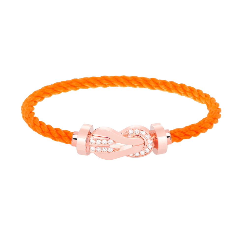 [AURORA]CHANCE LARGE 8 FIGURE BUCKLE HALF DIAMOND BRACELET ROSE GOLD