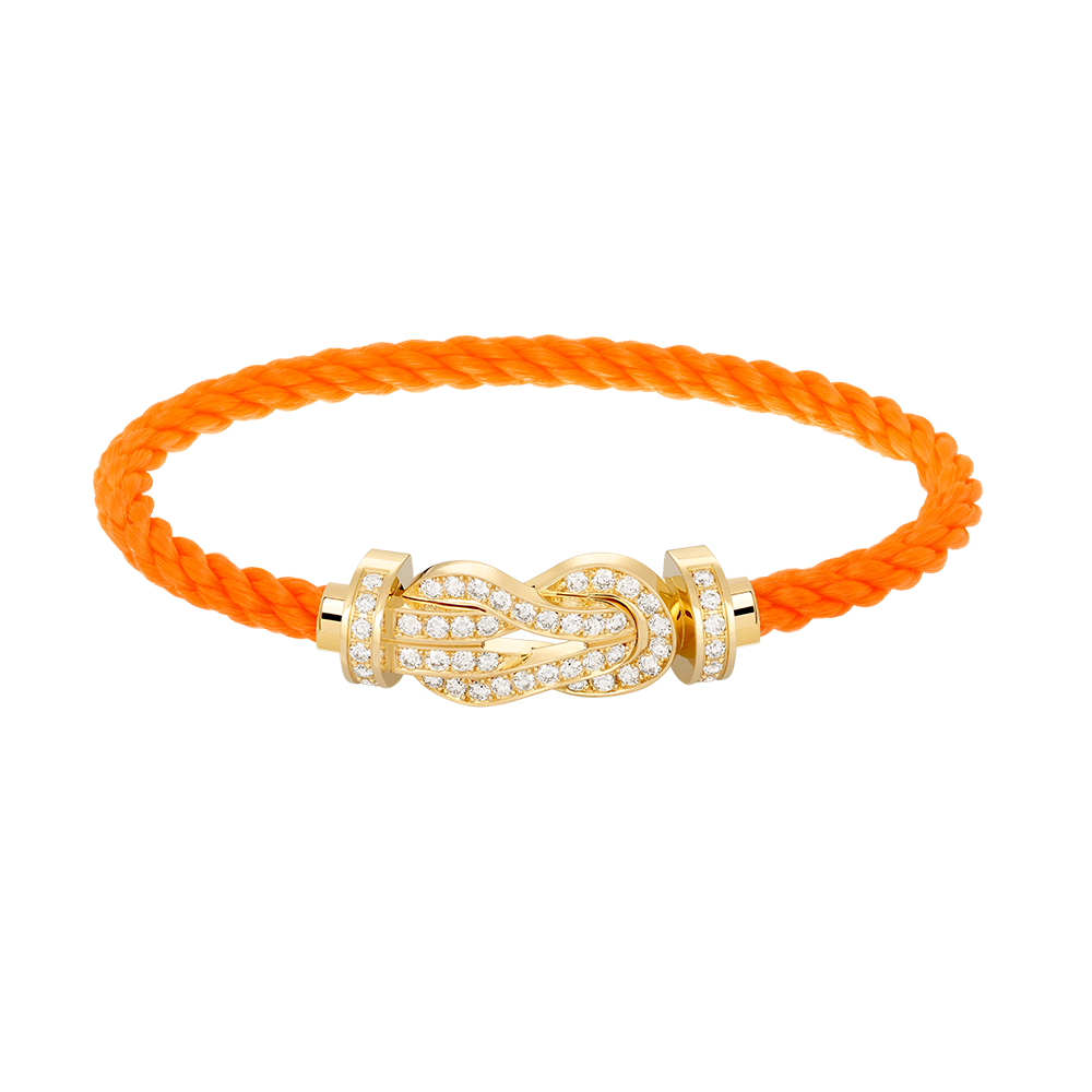 [AURORA]CHANCE LARGE 8 FIGURE BUCKLE FULLDIAMOND BRACELET GOLD