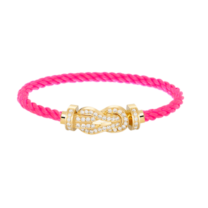 [AURORA]CHANCE LARGE 8 FIGURE BUCKLE FULLDIAMOND BRACELET GOLD