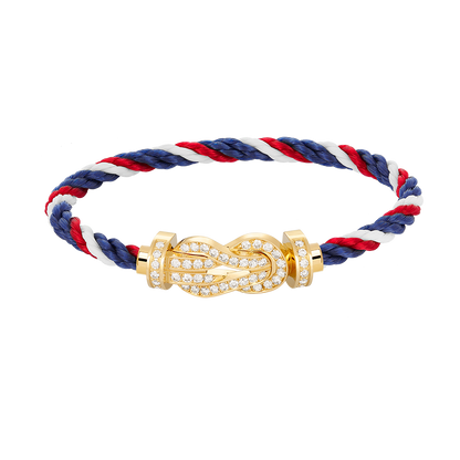 [AURORA]CHANCE LARGE 8 FIGURE BUCKLE FULLDIAMOND BRACELET GOLD