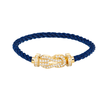 [AURORA]CHANCE LARGE 8 FIGURE BUCKLE FULLDIAMOND BRACELET GOLD
