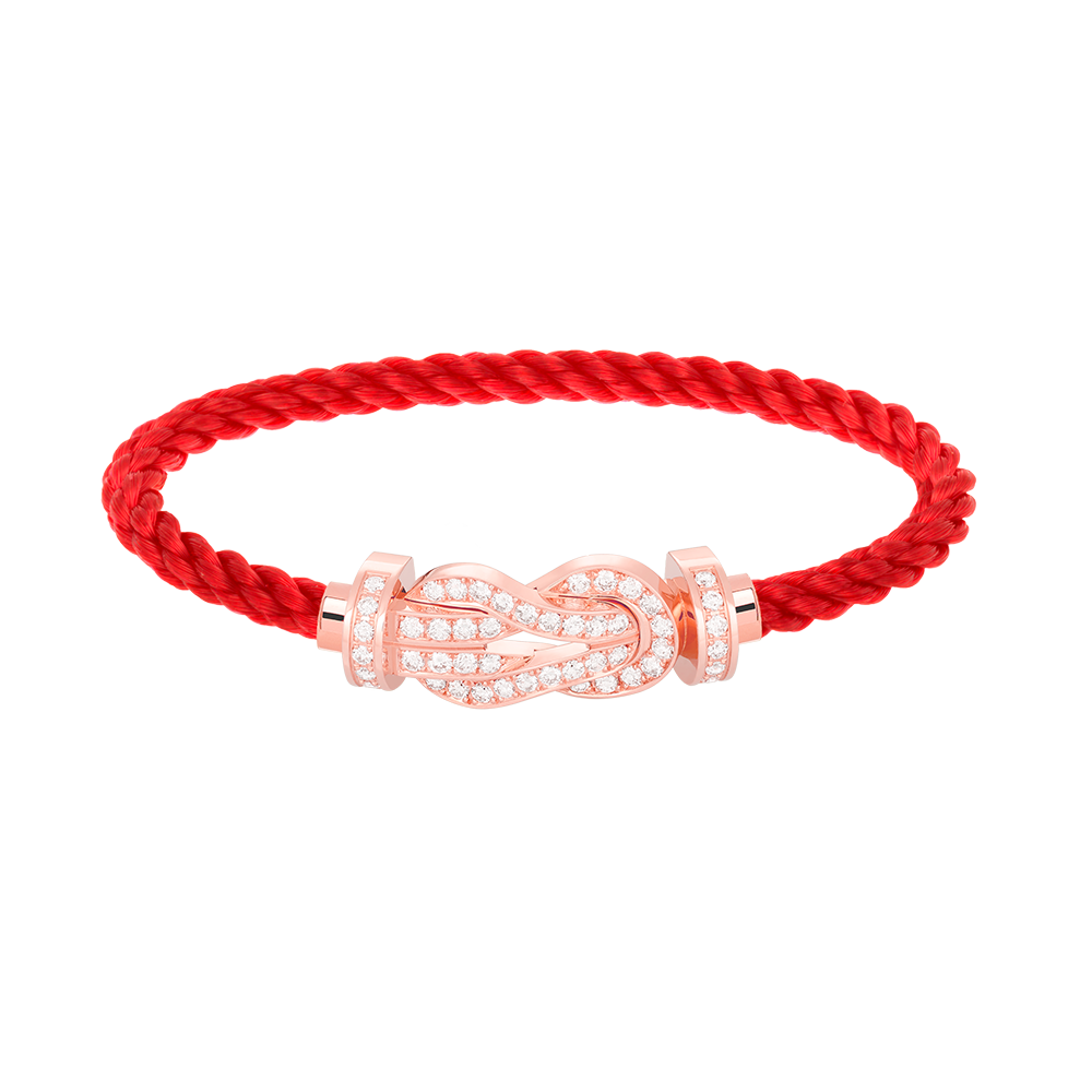 [AURORA]CHANCE LARGE 8 FIGURE BUCKLE FULL DIAMOND BRACELET ROSE GOLD