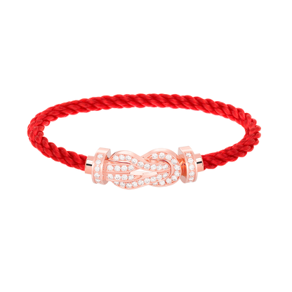 [AURORA]CHANCE LARGE 8 FIGURE BUCKLE FULL DIAMOND BRACELET ROSE GOLD