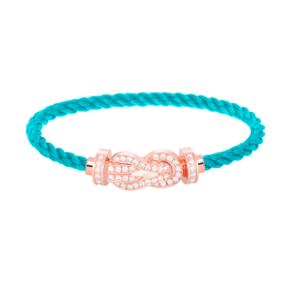 [AURORA]CHANCE LARGE 8 FIGURE BUCKLE FULL DIAMOND BRACELET ROSE GOLD