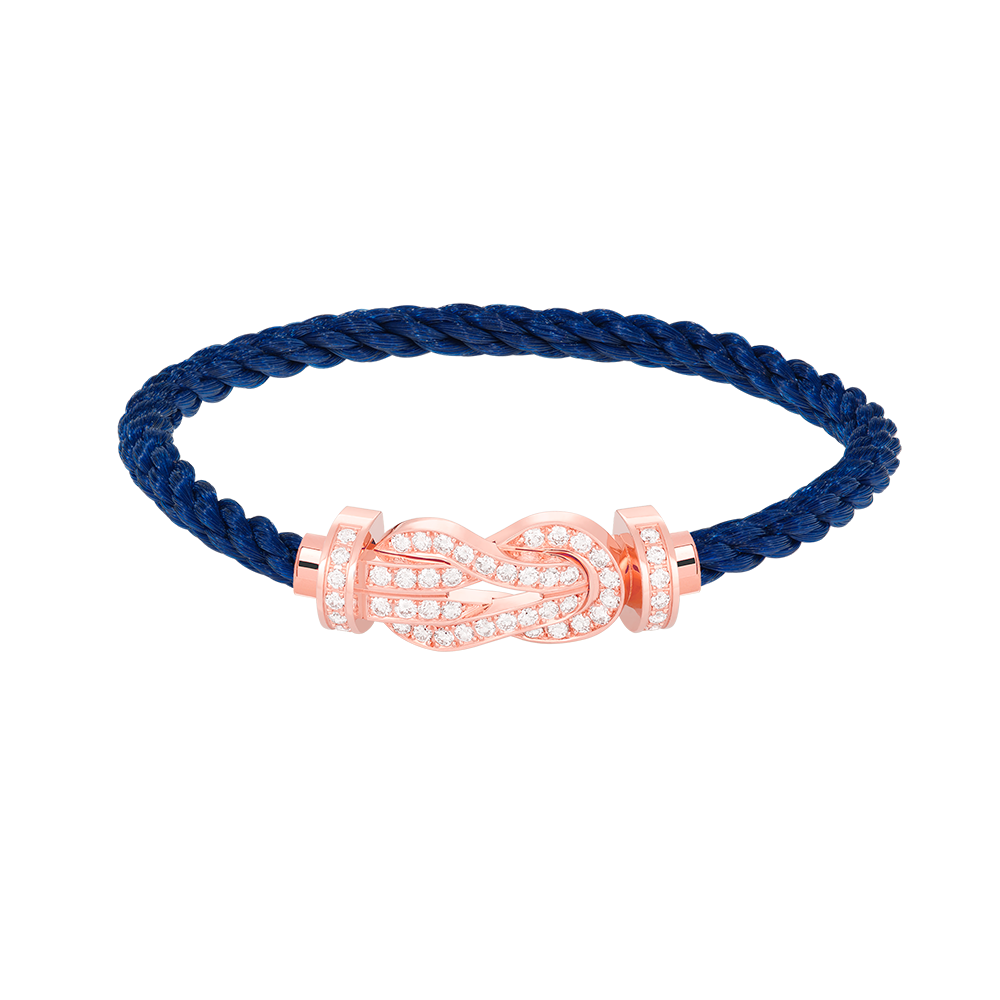 [AURORA]CHANCE LARGE 8 FIGURE BUCKLE FULL DIAMOND BRACELET ROSE GOLD