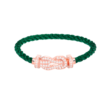 [AURORA]CHANCE LARGE 8 FIGURE BUCKLE FULL DIAMOND BRACELET ROSE GOLD