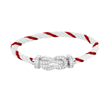 [AURORA]CHANCE GROSSES 8-FACH-ARMBAND MIT VOLLMUNDDIAMANTEN, SILBER