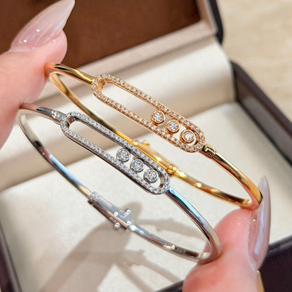 [AURORA]Move Pavé Diamond Bangle Bracelet M