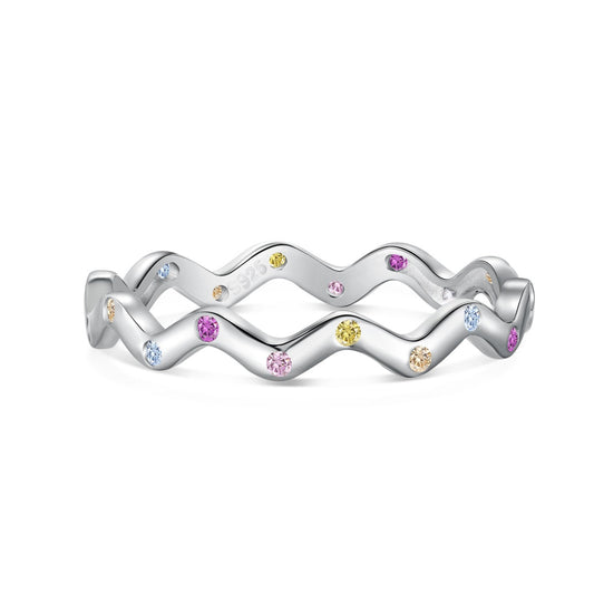 [AURORA]Ornate Vibrant Round Cut Daily Ring