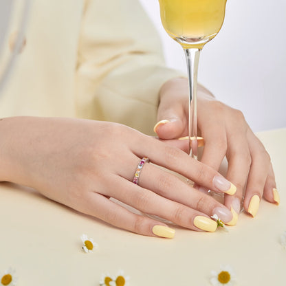 [AURORA]Dazzling Lustrous Round Cut Tennis Ring