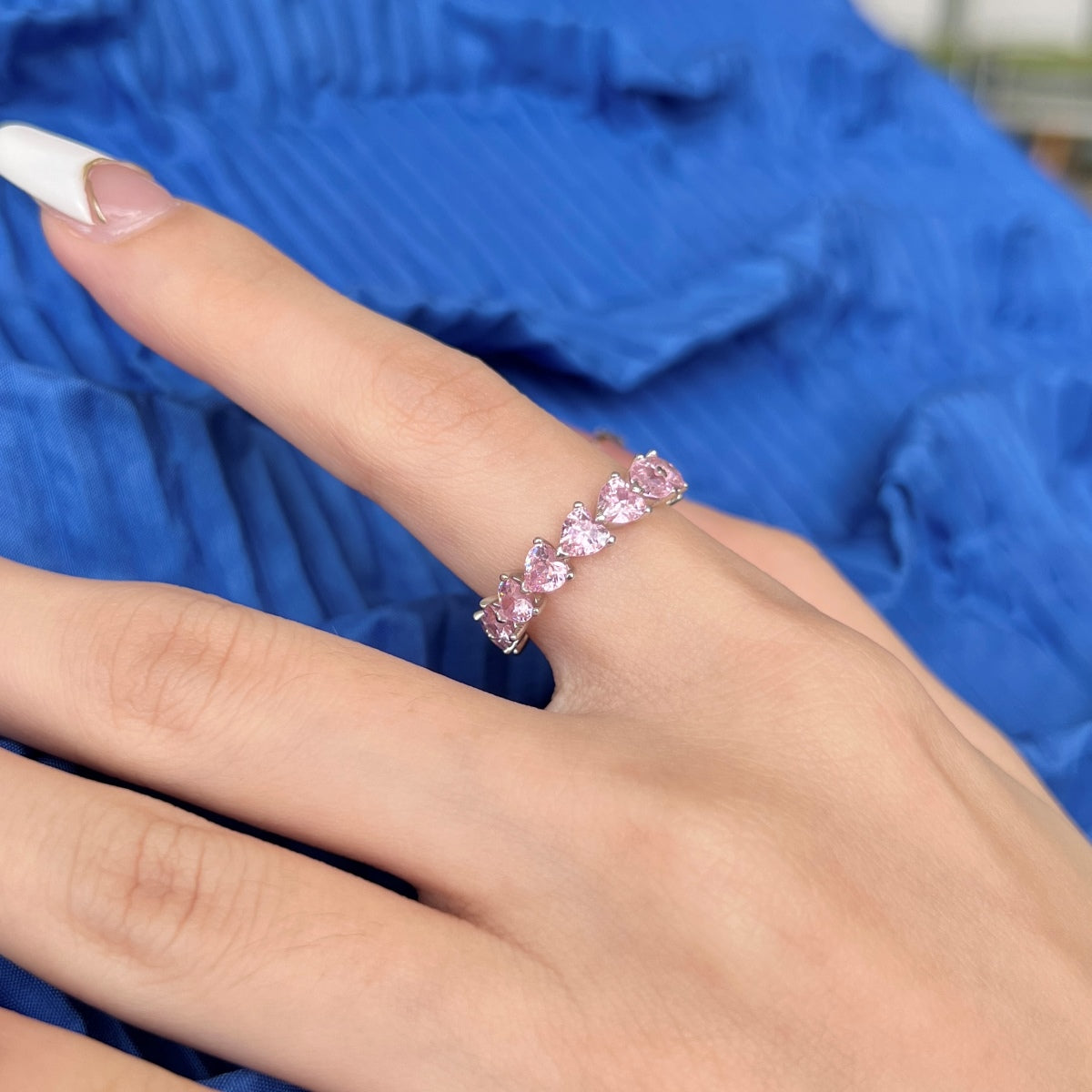 [AURORA]0.25 Carat Radiant Romance Heart Cut Lover Ring