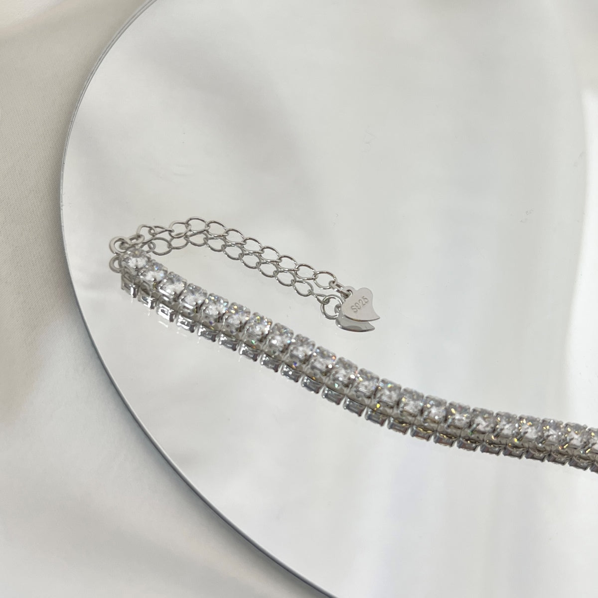 [AURORA]Sparkling Round Cut Daily Bracelet