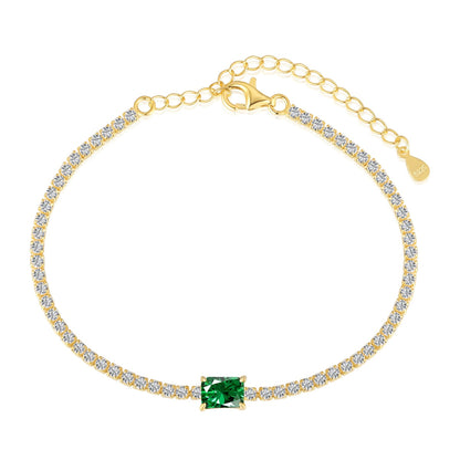 [AURORA]1.0 Carat Unique Emerald Cut Banquet Bracelet