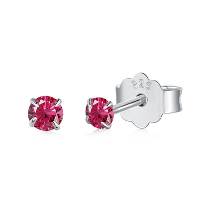 [AURORA]Delicate Solitaire Earrings