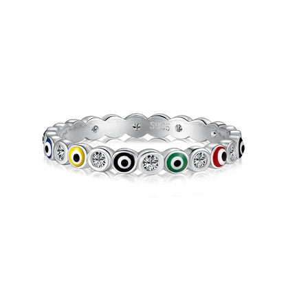 [AURORA]Sparkling Vibrant Round Shape Daily Ring