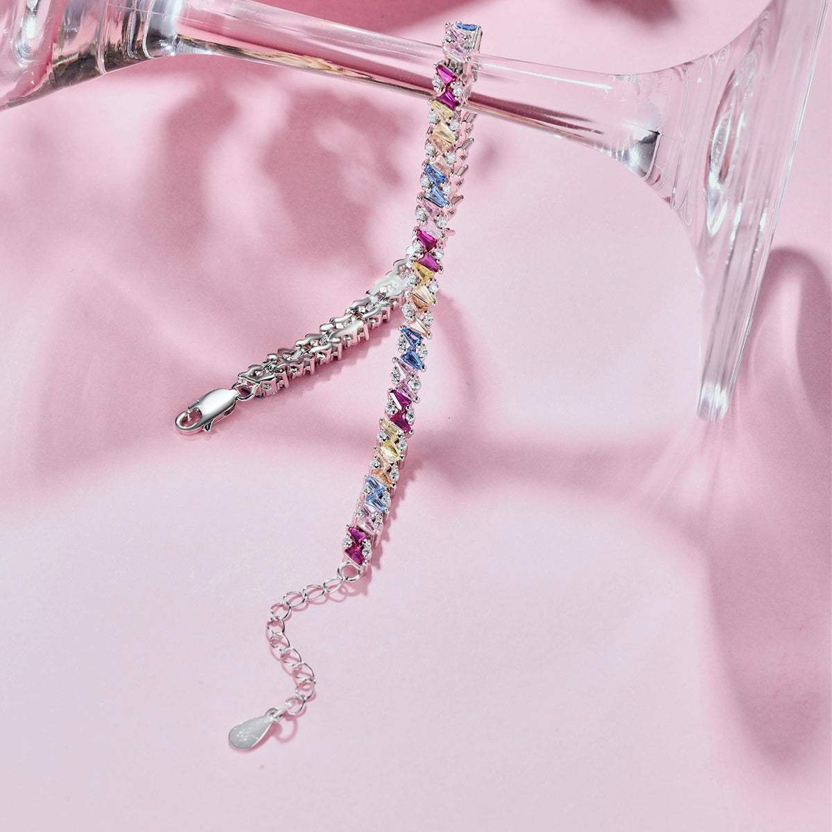 [AURORA]Ornate Sparkling Multi Cut Party Bracelet