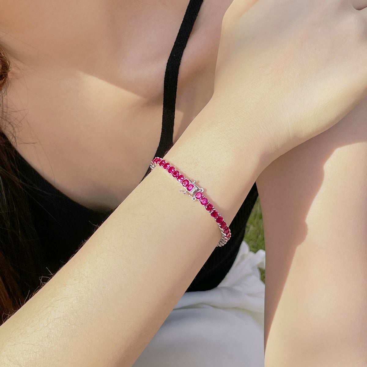[AURORA]Radiant Colorful Round Cut Party Bracelet