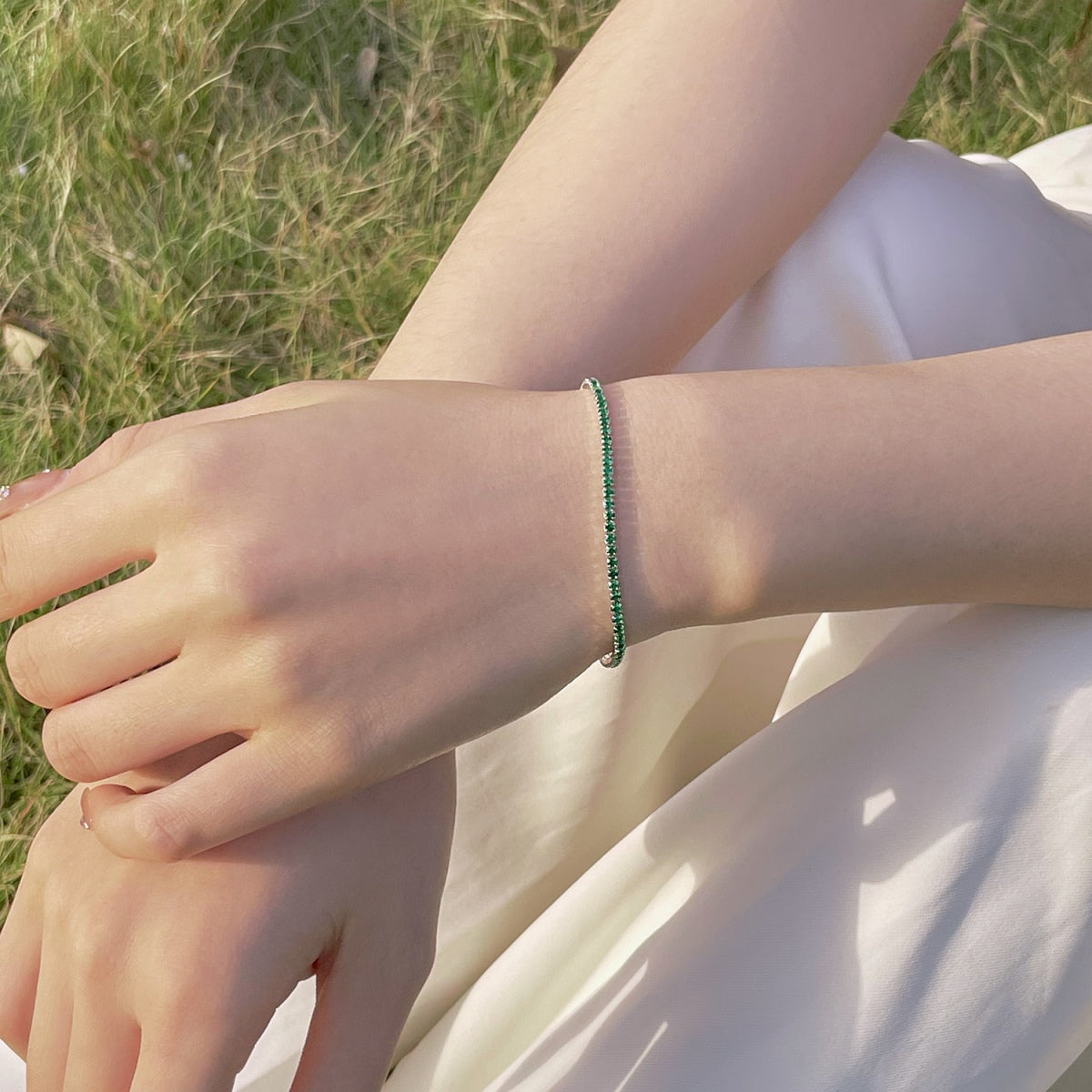 [AURORA]Radiant Colorful Round Cut Party Bracelet