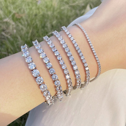 [AURORA]Luxurious Ornate Round Cut Tennis Bracelet