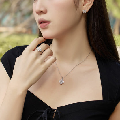 [AURORA]Four-Leaf Clover Ball Earrings