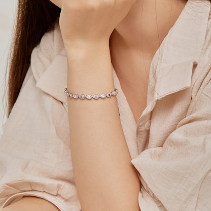 [AURORA]0.25 Carat Radiant Water Drop Shape Daily Bracelet