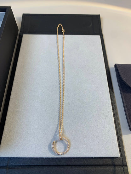 [AURORA]JUSTE HALSKETTE ROSA GOLD DIAMANTEN 