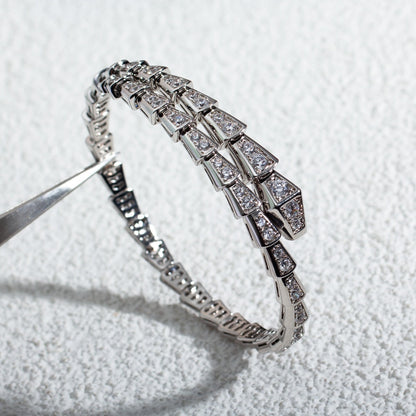 [AURORA]SERPENTI ARMBAND 6MM SILBER DIAMANT 