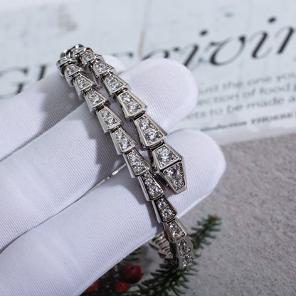 [AURORA]SERPENTI ARMBAND 6MM SILBER DIAMANT 