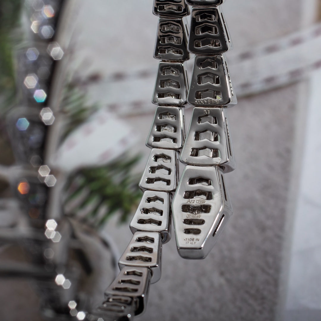 [AURORA]SERPENTI ARMBAND 6MM SILBER DIAMANT 