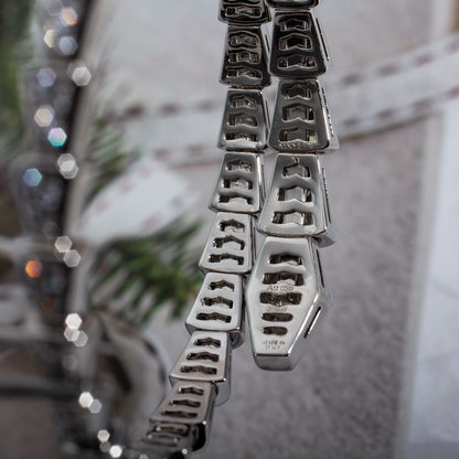 [AURORA]SERPENTI ARMBAND 6MM SILBER DIAMANT 