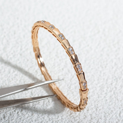 [AURORA]SERPENTI SMALL BRACELET PINK GOLD DIAMOND