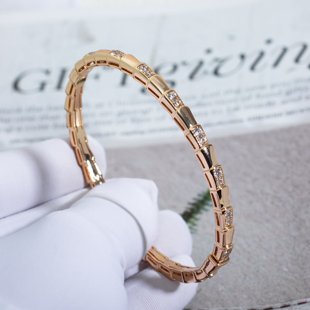[AURORA]SERPENTI-ARMBAND ROSA GOLDDIAMANT