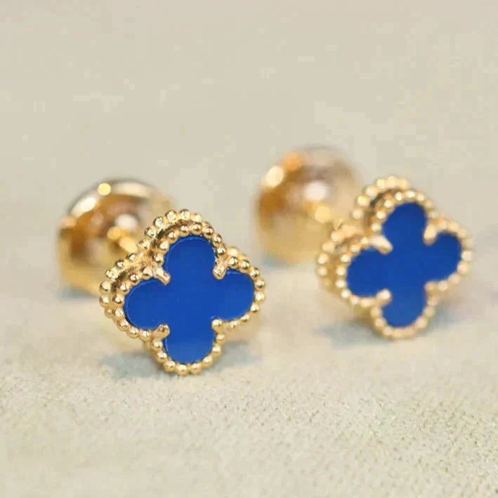 [basloveJW]CLOVER MINI 9,5MM TÜRKIS OHRRINGE
