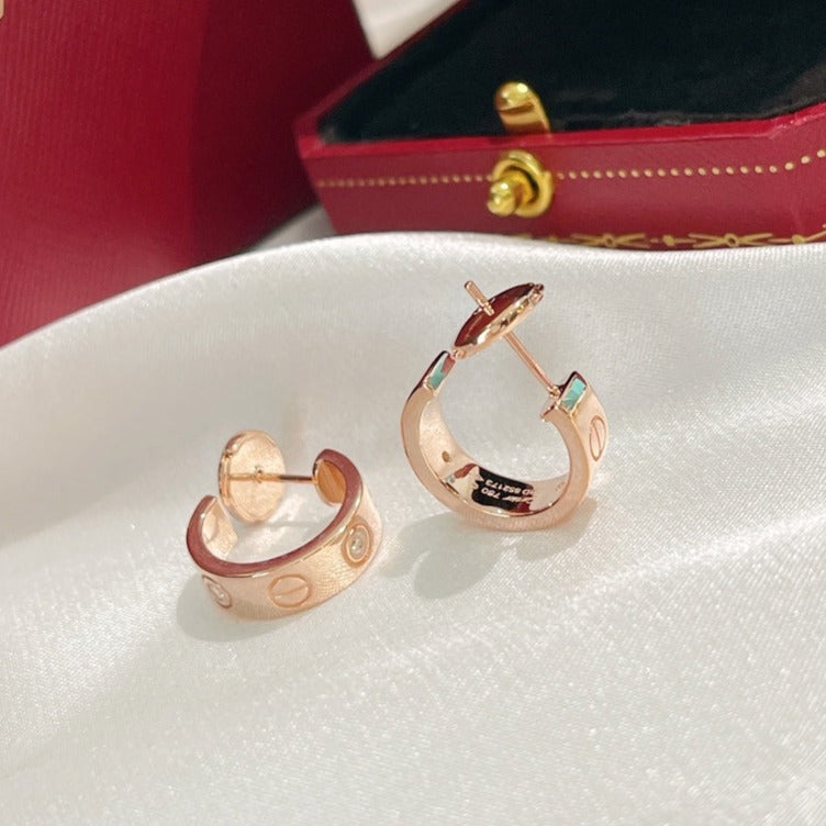 [AURORA]LOVE EARRINGS 5.7MM 2 DIAMONDS