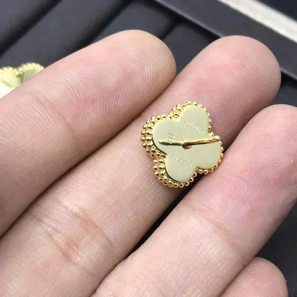 [AURORA]CLOVER MINI 9.5MM LASER EARRINGS