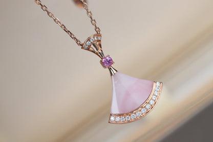 [AURORA]DREAM NECKLACE PINK MOP DIAMOND