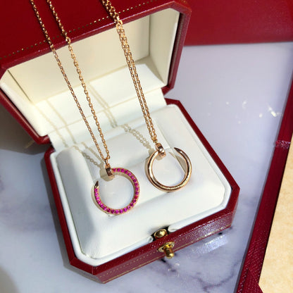 [AURORA]JUSTE ネックレス ゴールド レッド ダイヤモンド