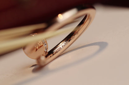 [AURORA]JUSTE RING 2.65MM PINK GOLD DIAMOND