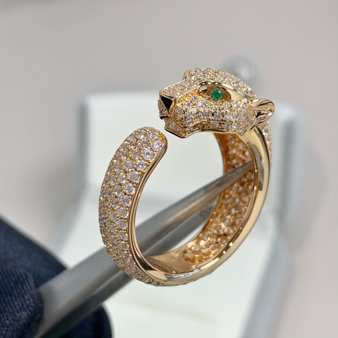 [AURORA]PANTHERE ROSÉGOLD-DIAMANTRING