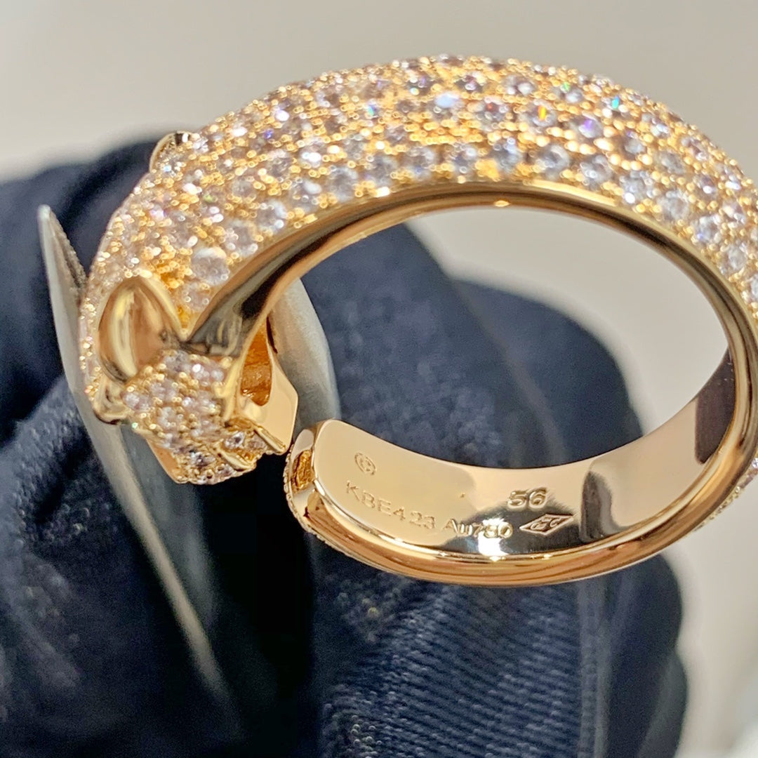 [AURORA]PANTHERE ROSÉGOLD-DIAMANTRING
