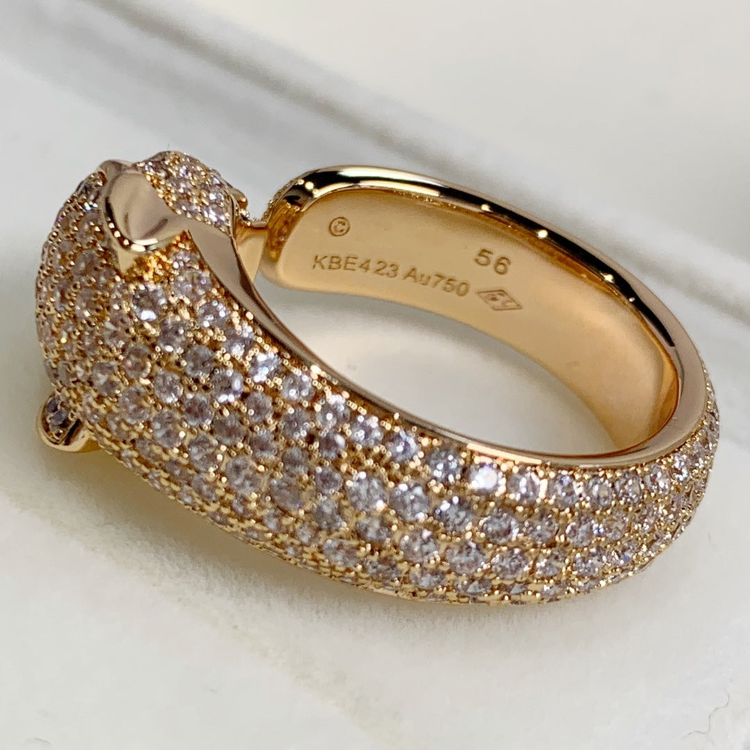 [AURORA]PANTHERE ROSÉGOLD-DIAMANTRING