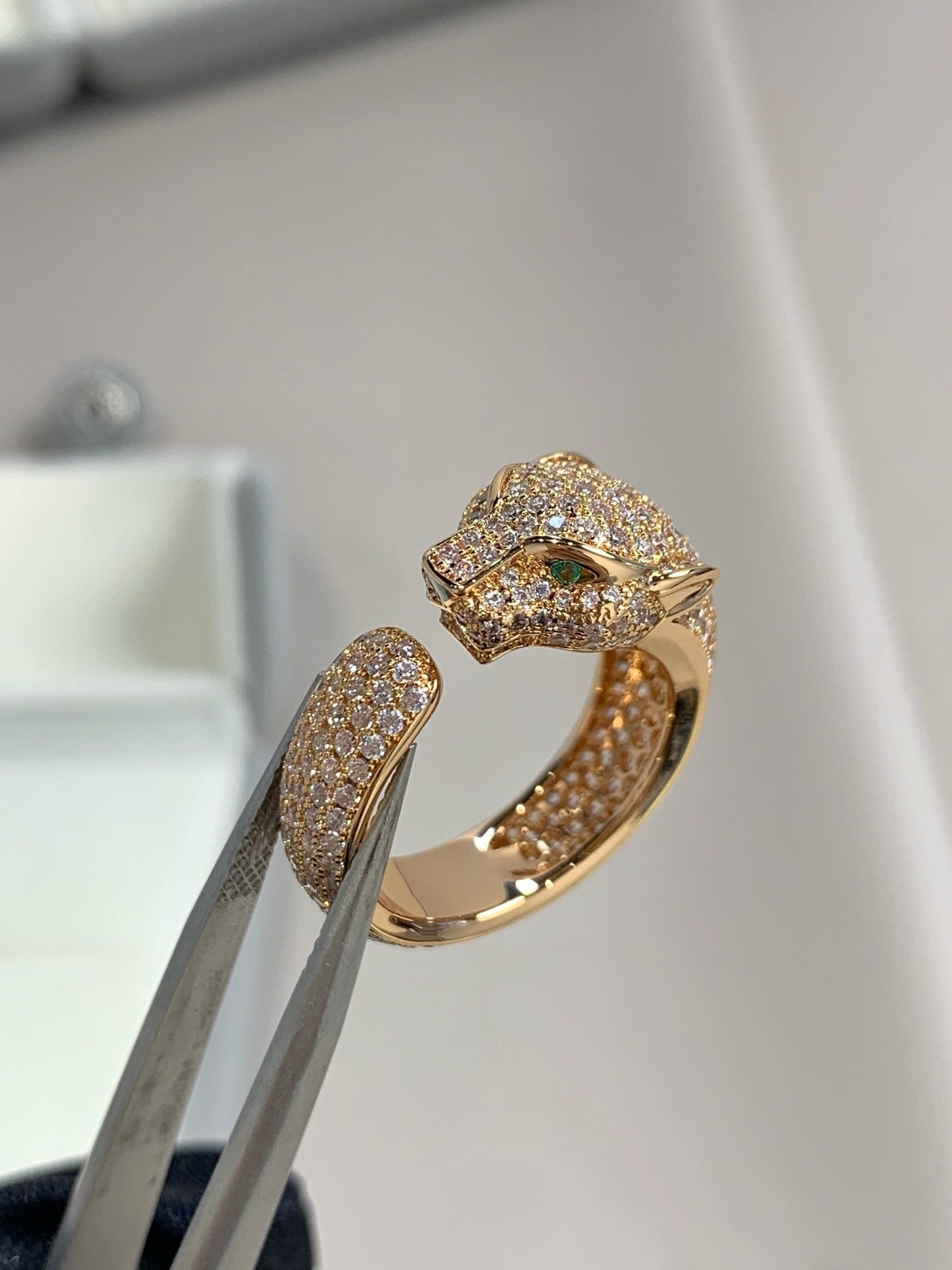 [AURORA]PANTHERE ROSÉGOLD-DIAMANTRING