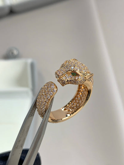 [AURORA]PANTHERE ROSÉGOLD-DIAMANTRING
