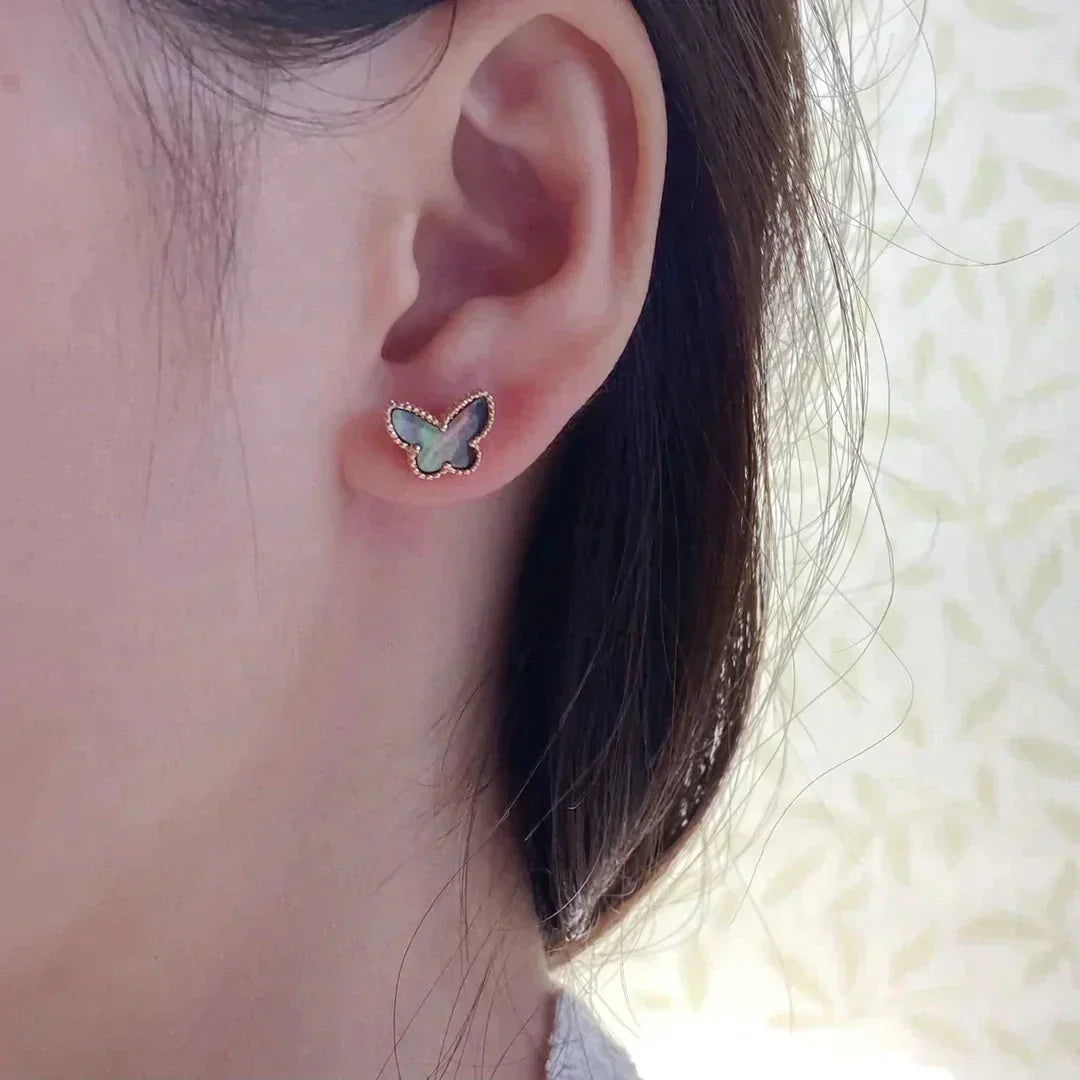 [AURORA]BUTTERFLY DARK MOP  EARRINGS