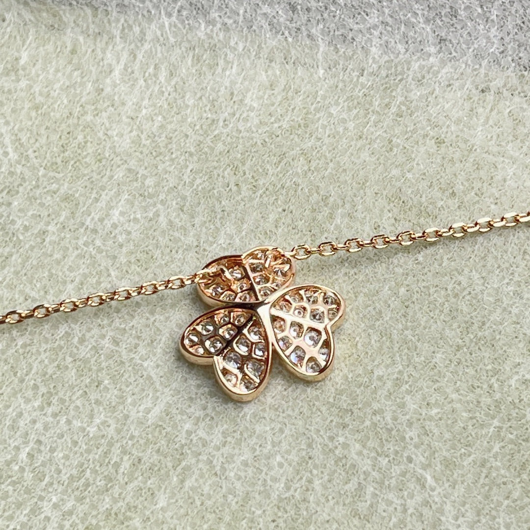 [AURORA]FLOWER DIAMOND NECKLACE