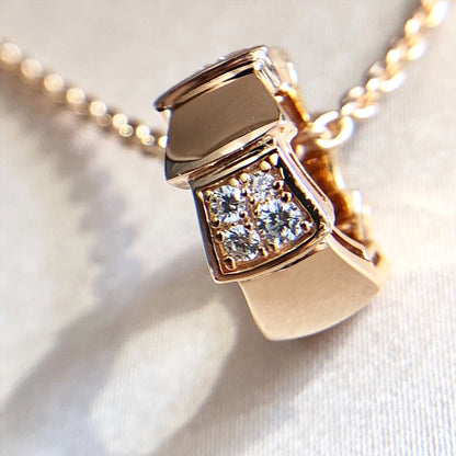 [AURORA]SERPENTI ANHÄNGER DIAMANT ROTGOLD HALSKETTE