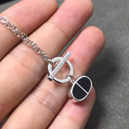 [AURORA]CHAINE VERSO BLACK CERAMIC  NECKLACE
