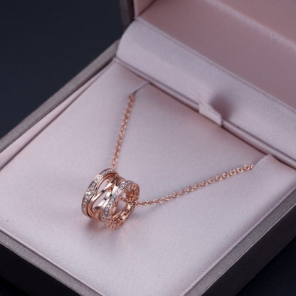 [AURORA]ZERO 1 PINK GOLD DIAMOND OPEN NECKLACE