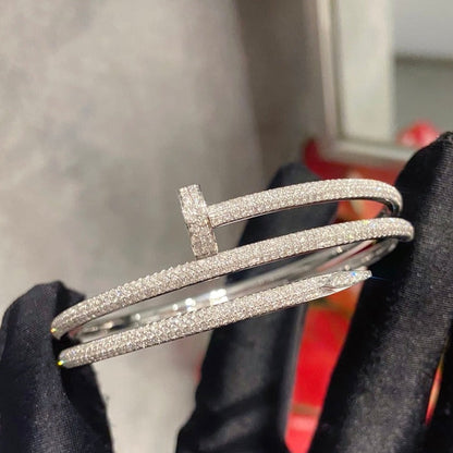 [AURORA]JUSTE ブレスレット 3.5MM 2連 シルバー ダイヤモンド